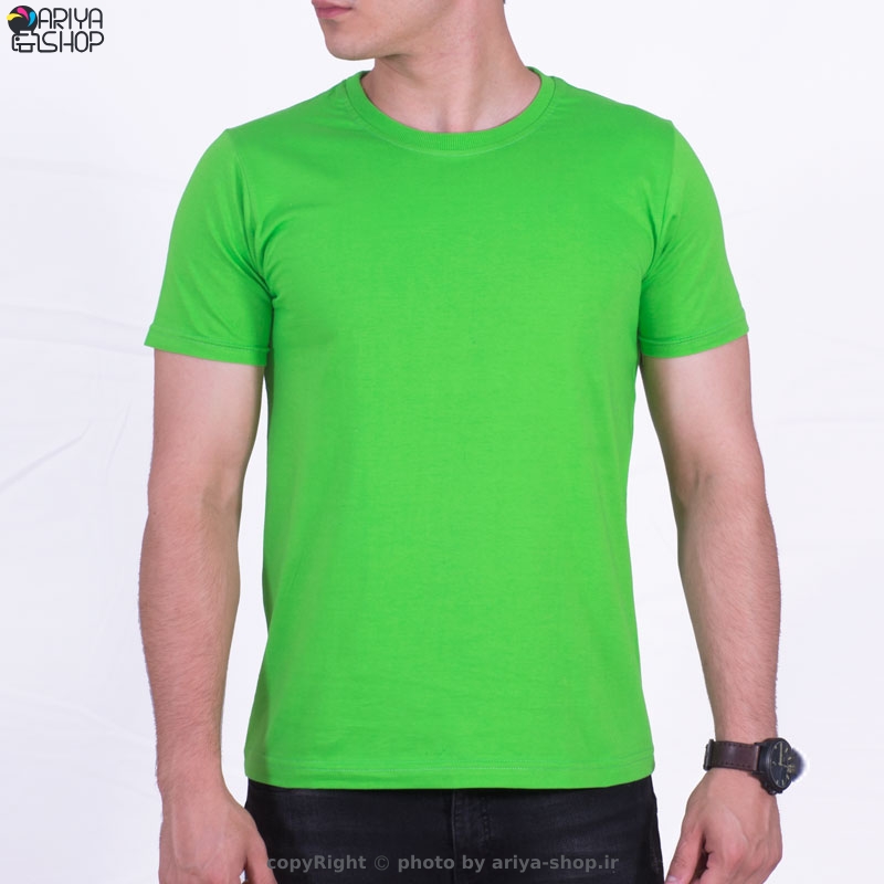 تیشرت آستین کوتاه سوپر نخ پنبه مردانه و زنانه رنگ سبز برزیلی